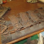photo: disassembly of original 1929 Pullman sleepers cushions.