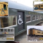 Heavyweight Pullman Sleeper renovated for use by wheelchairs.